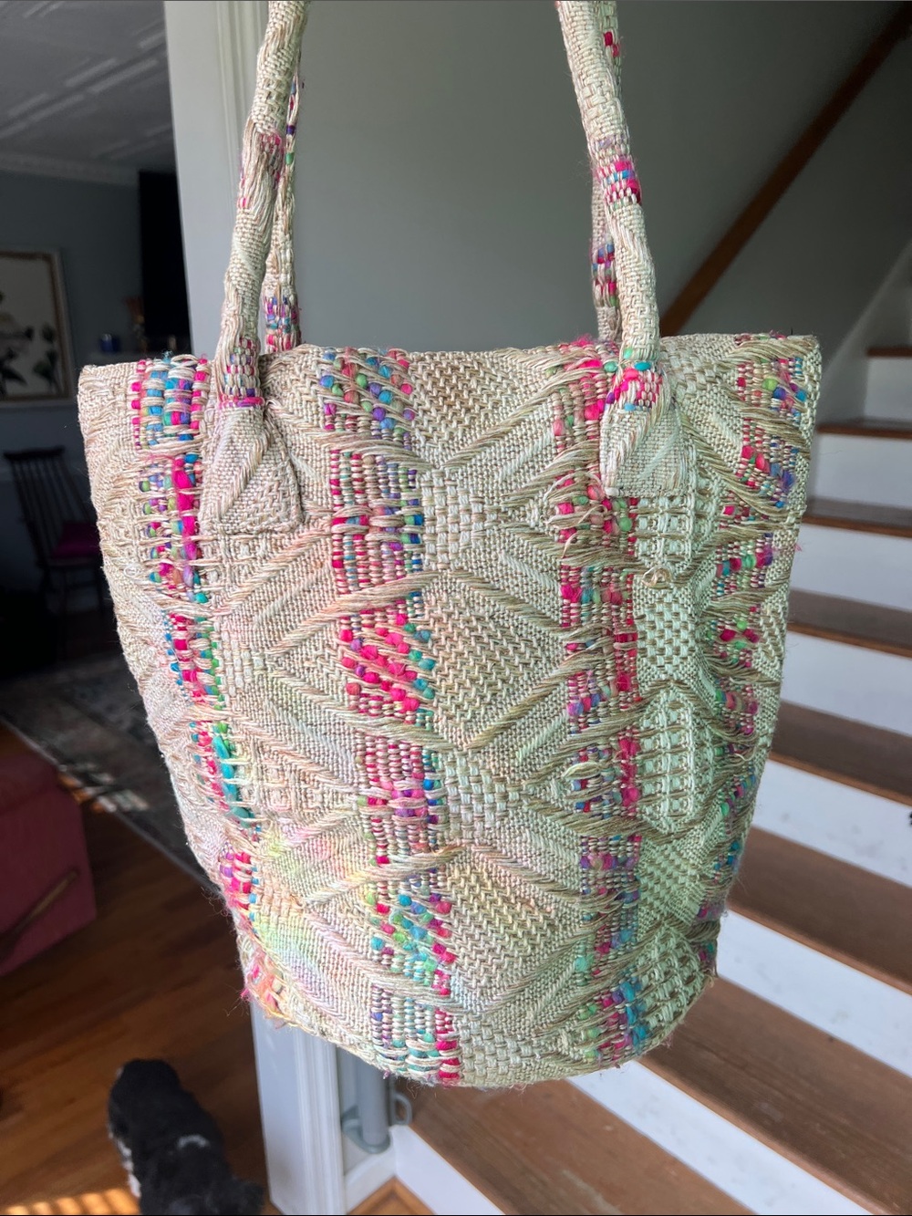 Randi & Will Summer Moon Shlepper Tote jute woven